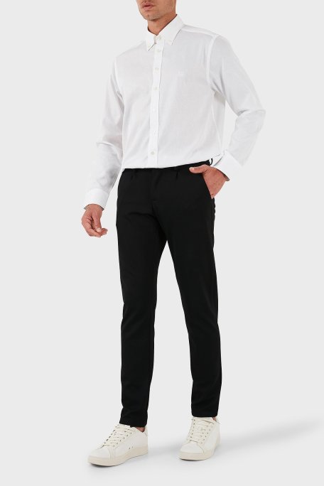 Etro Jakarlı % 100 Pamuk Regular Fit Düğmeli Yaka Erkek Gömlek MRIB0004 AQ043 W0800 BEYAZ - Etro (1)