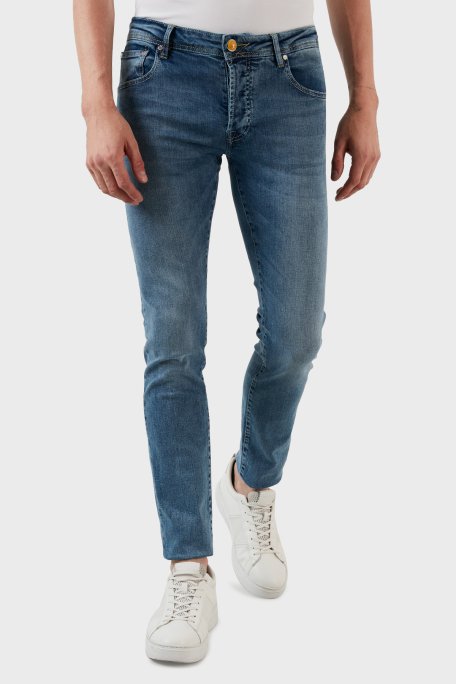 Exxe Normal Bel Slim Fit Pamuklu Jeans Erkek Kot Pantolon 629J018001 AÇIK MAVİ - Exxe (1)