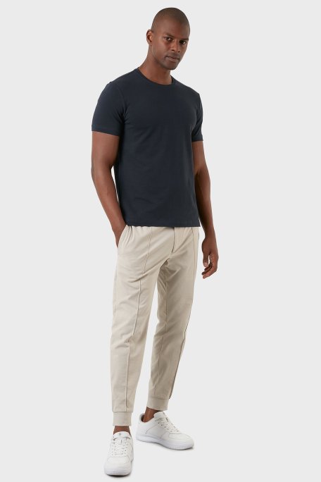 Exxe Pamuklu Regular Fit Bisiklet Yaka Basic Erkek T Shirt EXXEMODJ000B LACİVERT - Exxe (1)