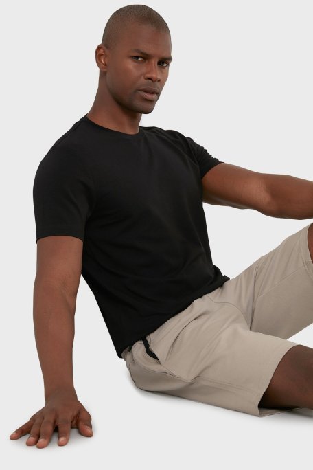 Exxe Pamuklu Regular Fit Bisiklet Yaka Basic Erkek T Shirt EXXEMODJ000B SİYAH - Exxe