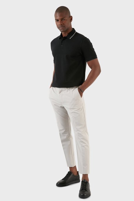 Exxe Pamuklu Regular Fit Düğmeli T Shirt Erkek Polo EX661 SİYAH - Exxe (1)