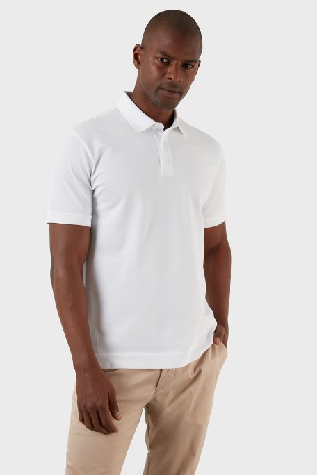 Exxe Pamuklu Regular Fit Düğmeli T Shirt Erkek Polo EX661D BEYAZ - Exxe