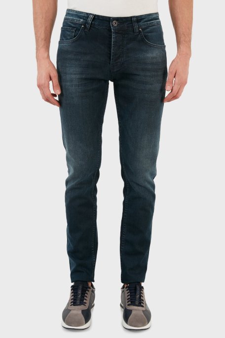 Exxe Pamuklu Skinny Fit Dar Paça Jeans Erkek Kot Pantolon EX1002K006BARTEZ KOYU MAVİ - Exxe (1)