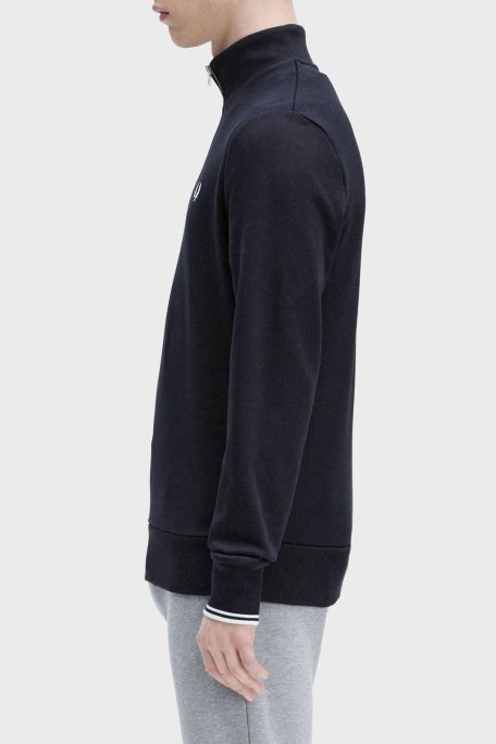 Fred Perry % 100 Pamuk Regular Fit Yarım Fermuarlı Dik Yaka Erkek Sweat M3574 608 LACİVERT - Fred Perry (1)