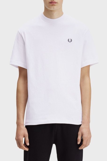 Fred Perry % 100 Pamuk Relaxed Fit Bisiklet Yaka Erkek T Shirt M8710 100 BEYAZ - Fred Perry