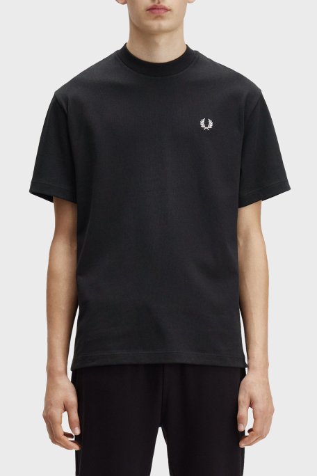 Fred Perry % 100 Pamuk Relaxed Fit Bisiklet Yaka Erkek T Shirt M8710 102 SİYAH - Fred Perry