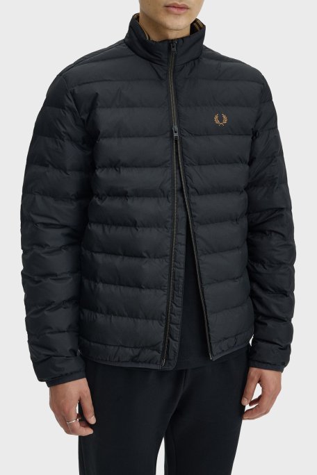 Fred Perry Kapitoneli Regular Fit Dik Yaka Fermuarlı Unisex Ceket J4564 102 SİYAH - Fred Perry