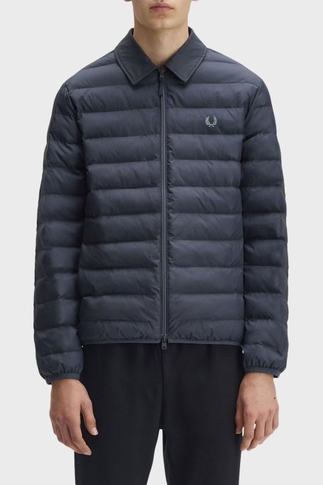 Fred Perry Kapitoneli Regular Fit Klasik Yaka Fermuarlı Unisex Ceket J1301 738 KOYU MAVİ - Fred Perry