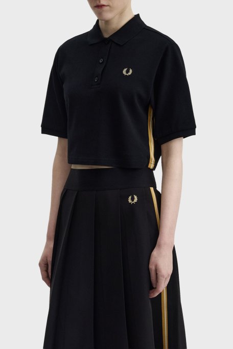 Fred Perry Logolu % 100 Pamuk Regular Fit Düğmeli Bayan Polo G2170 90A SİYAH - Fred Perry (1)