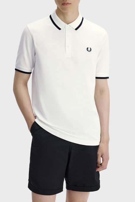 Fred Perry Logolu % 100 Pamuk Regular Fit Düğmeli Polo Erkek T Shirt M2326 129 BEYAZ - Fred Perry