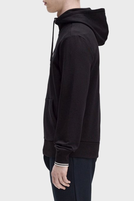 Fred Perry Logolu % 100 Pamuk Regular Fit Kapüşonlu Erkek Sweat J7536 198 SİYAH - Fred Perry (1)