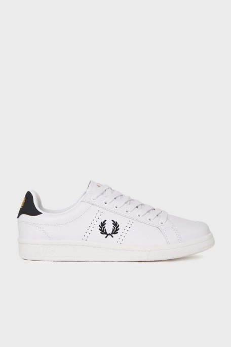 Fred Perry Logolu Deri Karışımlı Sneaker Unisex Ayakkabı B6312 567 BEYAZ - Fred Perry