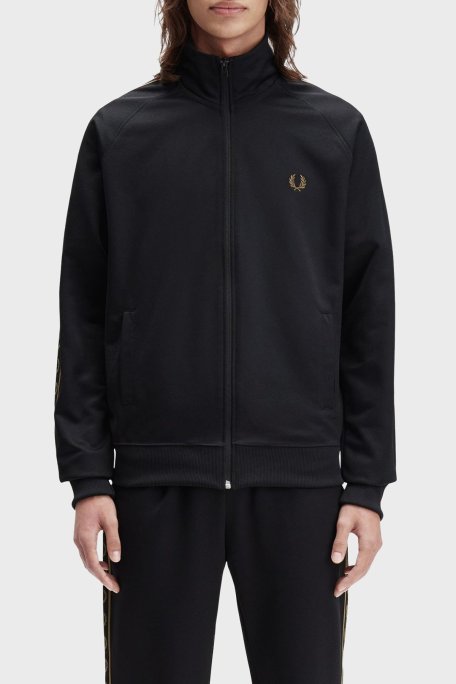 Fred Perry Logolu Pamuklu Regular Fit Dik Yaka Erkek Sweat J5557 S77 SİYAH - Fred Perry