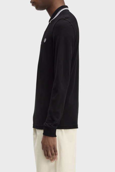 Fred Perry Logolu Pamuklu Regular Fit Düğmeli Erkek Polo Yaka Sweat M3636 350 SİYAH - Fred Perry (1)