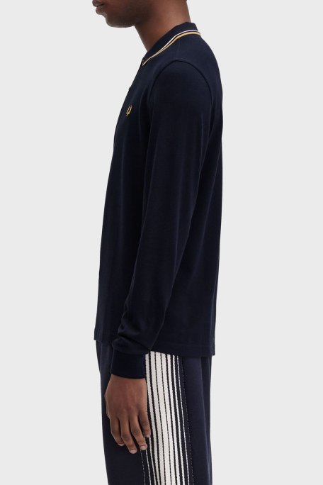 Fred Perry Logolu Pamuklu Regular Fit Düğmeli Erkek Polo Yaka Sweat M3636 W53 SİYAH - Fred Perry (1)