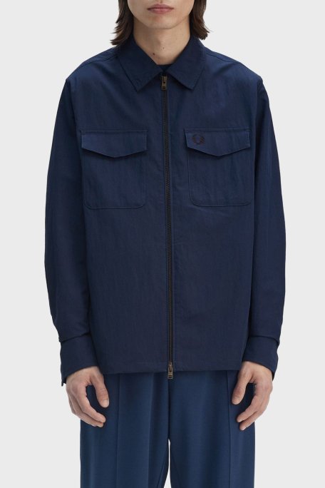 Fred Perry Logolu Regular Fit Gömlek Yaka Erkek Ceket M5684 311 LACİVERT - Fred Perry