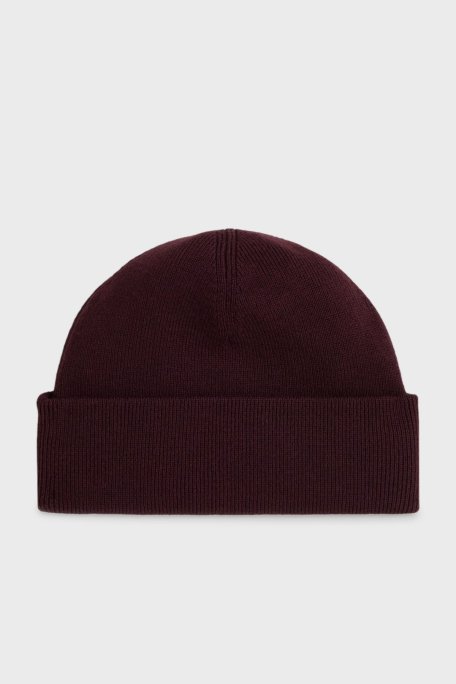 Fred Perry Logolu Yün ve Pamuk Karışımlı Unisex Bere C8161 K22 BORDO - Fred Perry (1)