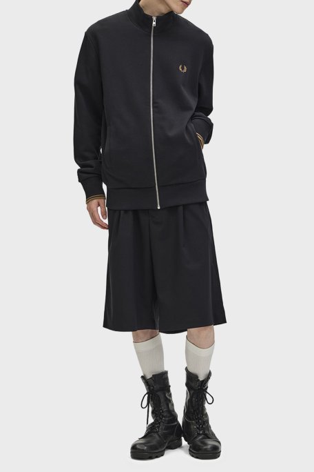 Fred Perry Pamuklu Regular Fit Dik Yaka Fermuarlı Erkek Sweat J1327 102 SİYAH - Fred Perry (1)