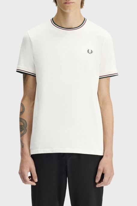 Fred Perry Pamuklu Regular Fit Logolu Bisiklet Yaka Erkek T Shirt M1588V 84A BEJ - Fred Perry (1)