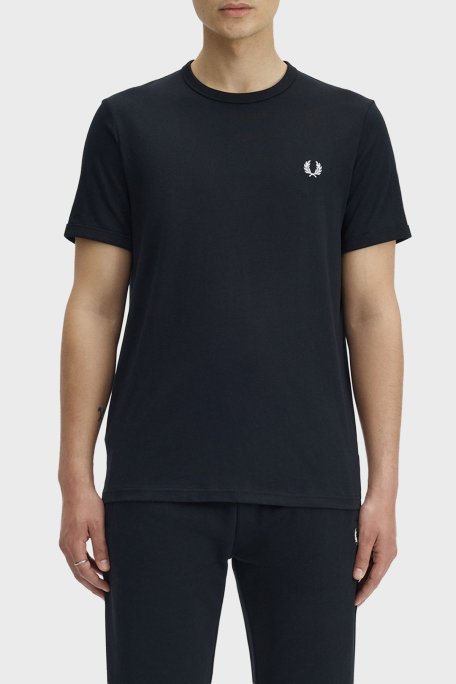 Fred Perry Pamuklu Regular Fit Logolu Bisiklet Yaka Erkek T Shirt M3519 102 SİYAH - Fred Perry