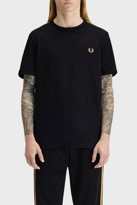 Fred Perry Pamuklu Regular Fit Logolu Bisiklet Yaka Erkek T Shirt M4613 90A SİYAH - Fred Perry