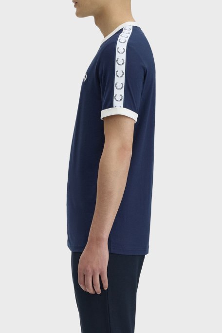 Fred Perry Pamuklu Regular Fit Logolu Bisiklet Yaka Erkek T Shirt M4620 266 LACİVERT - Fred Perry (1)