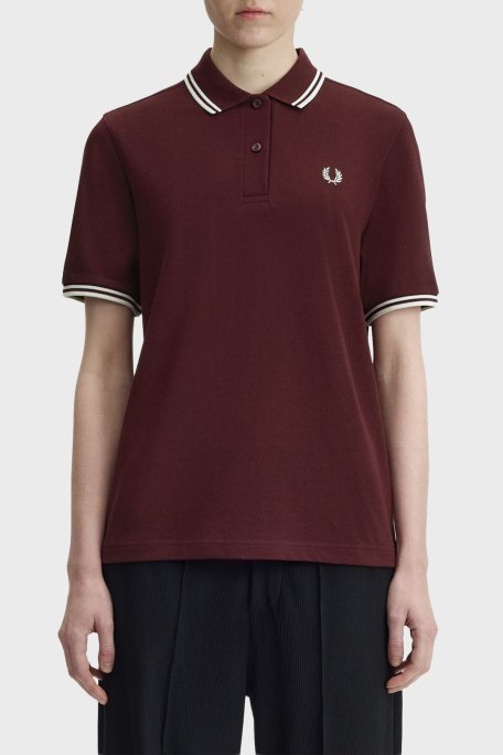 Fred Perry Pamuklu Regular Fit Logolu Düğmeli Bayan Polo G3600 597 BORDO - Fred Perry