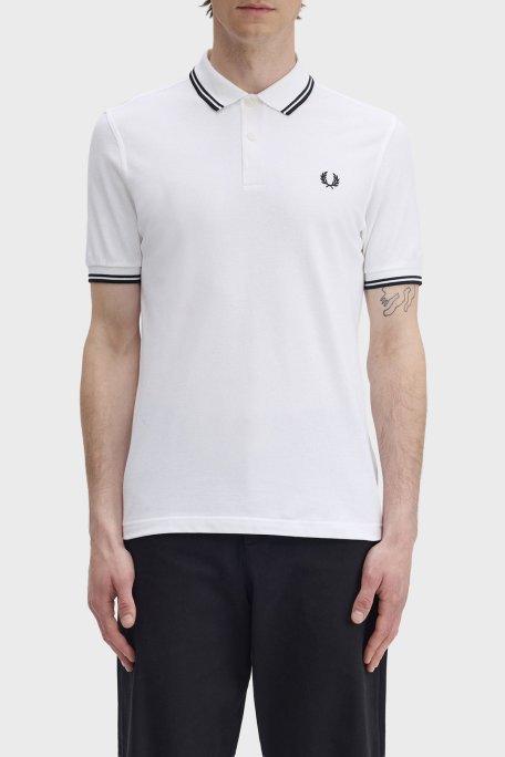 Fred Perry Pamuklu Regular Fit Logolu Düğmeli Erkek Polo M3600P 200 BEYAZ - Fred Perry