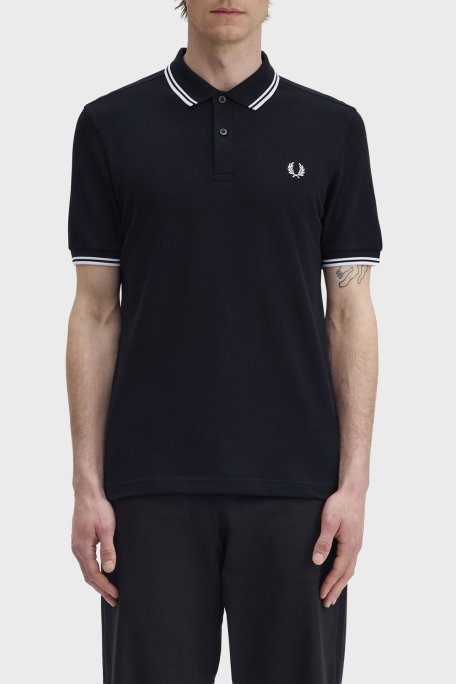 Fred Perry Pamuklu Regular Fit Logolu Düğmeli Erkek Polo M3600P 350 SİYAH - Fred Perry