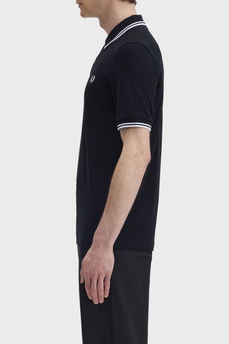 Fred Perry Pamuklu Regular Fit Logolu Düğmeli Erkek Polo M3600P 350 SİYAH - Fred Perry (1)