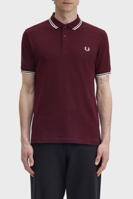 Fred Perry Pamuklu Regular Fit Logolu Düğmeli Erkek Polo M3600P 597 BORDO - Fred Perry