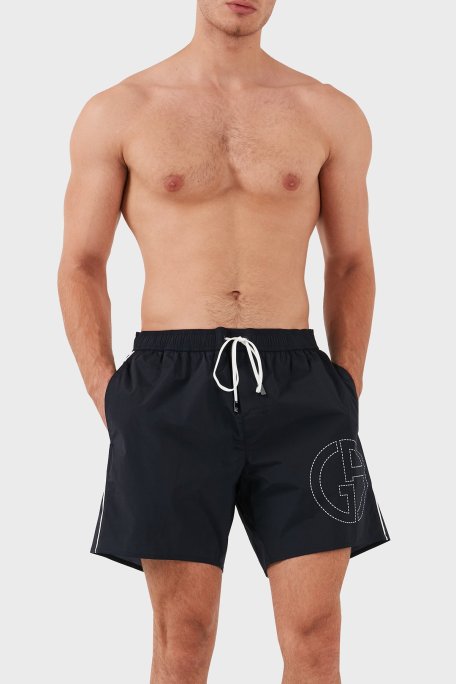 Giorgio Armani Logolu Regular Fit Cepli Erkek Mayo Short 200385 3F919 00136 LACİVERT - Giorgio Armani (1)