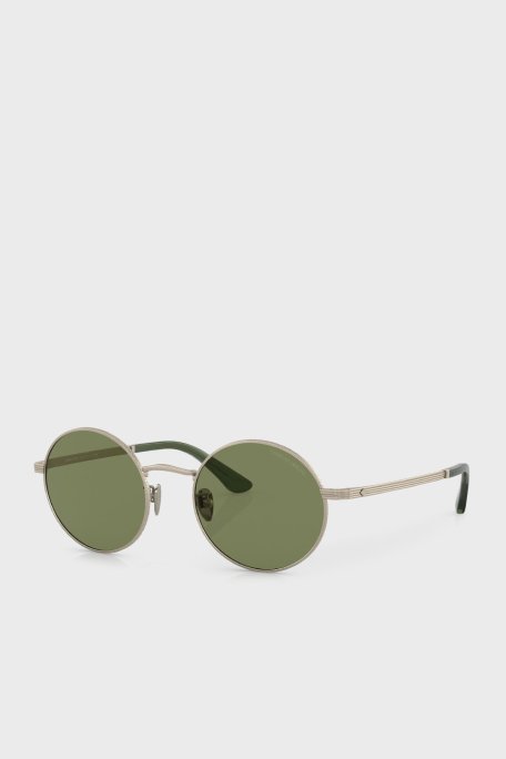 Giorgio Armani Yuvarlak Güneş Erkek Gözlük 0AR6140 30132A 50 Mat Uçuk Altın - Giorgio Armani