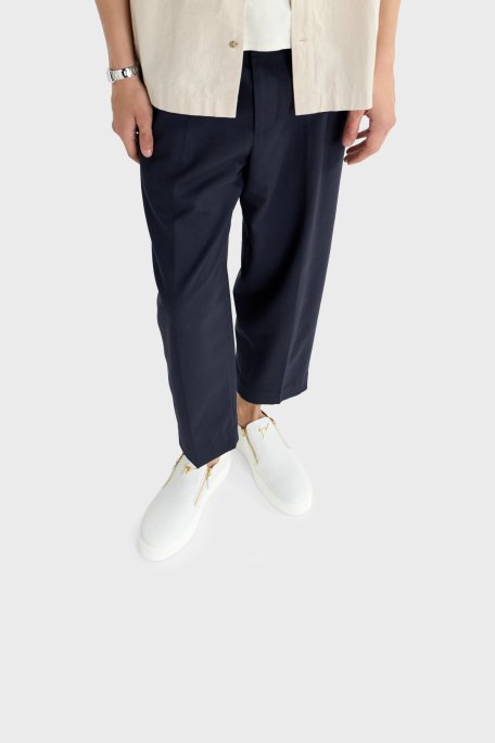 Giuseppe Zanotti Deri Fermuar Detaylı Sneaker Erkek Ayakkabı RM60020-001 BEYAZ - Giuseppe Zanotti (1)