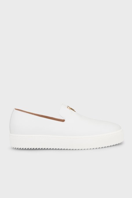 Giuseppe Zanotti Deri Loafer Erkek Ayakkabı RM60019-003 BEYAZ - Giuseppe Zanotti