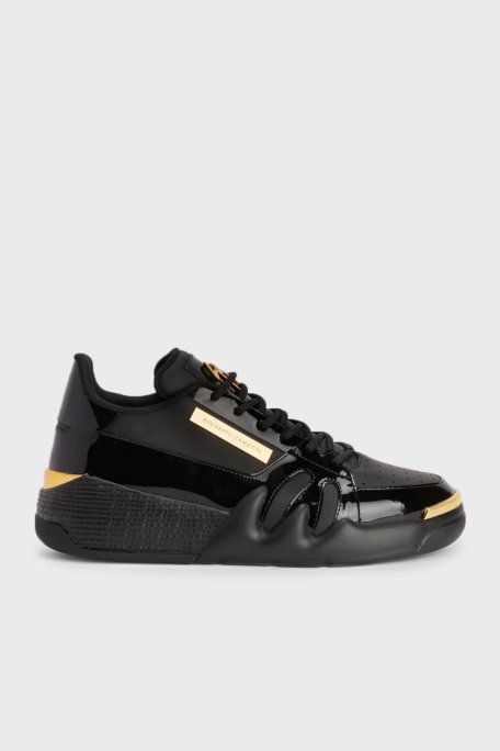 Giuseppe Zanotti Logolu Hakiki Deri Sneaker Erkek Ayakkabı RM40002-002 SİYAH - Giuseppe Zanotti