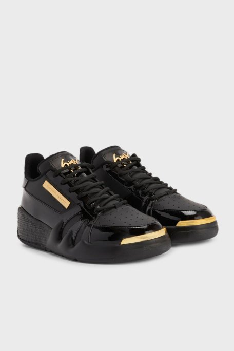 Giuseppe Zanotti Logolu Hakiki Deri Sneaker Erkek Ayakkabı RM40002-002 SİYAH - Giuseppe Zanotti (1)