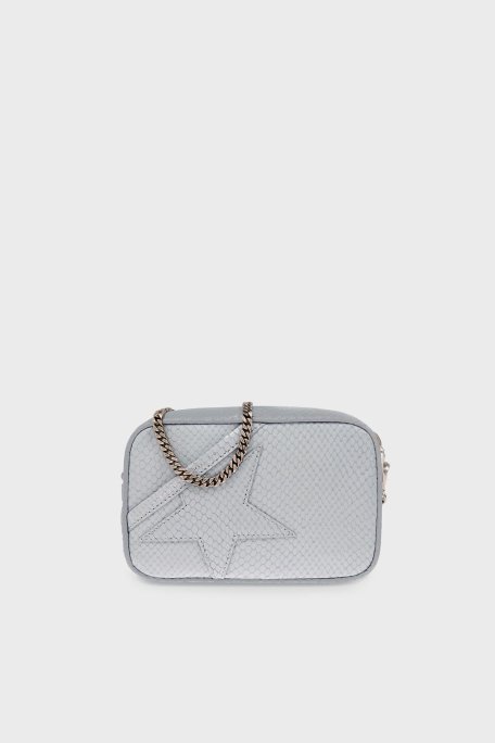 Golden Goose Çıkarılabilir Zincir Askılı Hakiki Deri Bayan Çanta GWA00228.A000591.50661 GRİ - Golden Goose