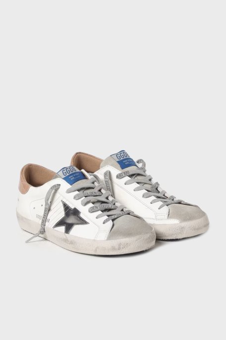 Golden Goose Deri Eskitme Detaylı Sneaker Erkek Ayakkabı GMF00101.F006903.81504 BEYAZ - Golden Goose (1)