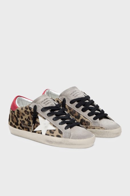 Golden Goose Deri Logolu Sneaker Bayan Ayakkabı GWF00101.F008103.15868 LEOPAR - Golden Goose (1)