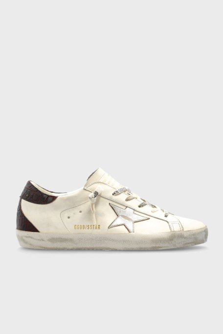 Golden Goose Deri Logolu Sneaker Bayan Ayakkabı GWF00102.F007505.82996 BEYAZ - Golden Goose