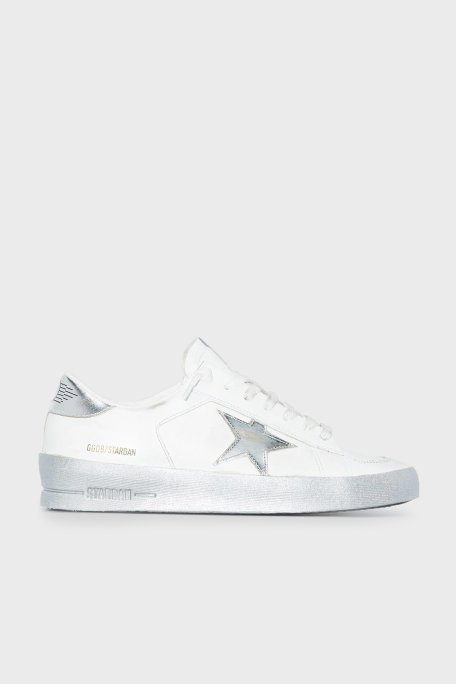 Golden Goose Logolu Hakiki Deri Bayan Ayakkabı GWF00128.F002187.80185 BEYAZ - Golden Goose