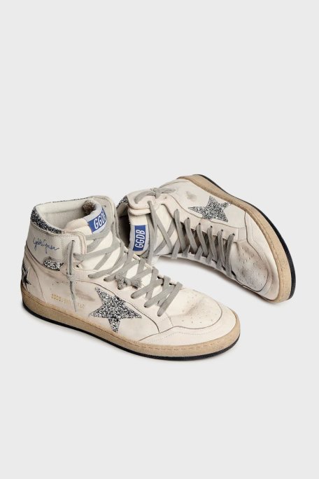 Golden Goose Logolu Hakiki Deri Sim Detaylı Bilekli Sneaker Bayan Ayakkabı GWF00230.F002192.80185 BEYAZ - Golden Goose (1)