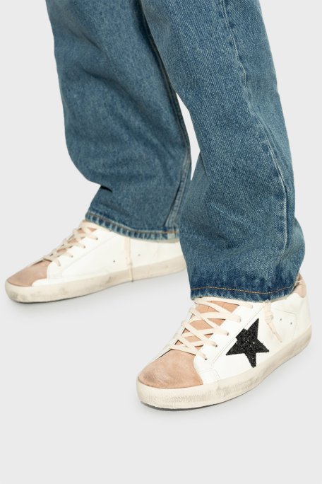Golden Goose Logolu Hakiki Deri Sneaker Bayan Ayakkabı GWF00101.F006876.12170 BEYAZ - Golden Goose (1)