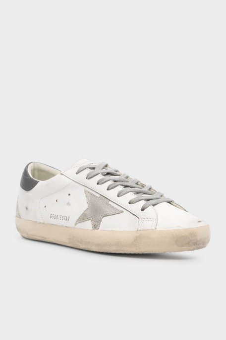 Golden Goose Logolu Hakiki Deri Sneaker Erkek Ayakkabı GMF00102.F006113.11915 BEYAZ - Golden Goose (1)