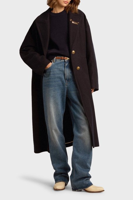 Golden Goose Pamuklu Yüksek Bel Wide Leg Jeans Bayan Kot Pantolon GWP00844.P000621.50100 LACİVERT - Golden Goose (1)