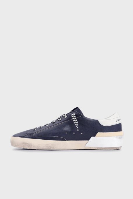 Golden Goose Vintage Deri Sneaker Erkek Ayakkabı GMF00587.F004802.50789 LACİVERT - Golden Goose (1)