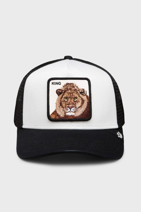 Goorin Bros King Trucker Pamuk Karışımlı File Detaylı Unisex Şapka 1012459 SİYAH BEYAZ - Goorin Bros