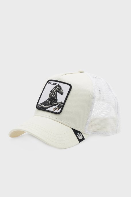 Goorin Bros 101-0393 The Stallion Pamuklu File Detaylı Animal Desenli Unisex Şapka 1010393 BEYAZ - Goorin Bros (1)