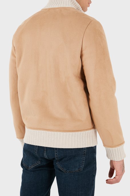 Gran Sasso % 100 Yün Regular Fit Dik Yaka Fermuarlı Erkek Ceket 78148 58000 120 TABA - Gran Sasso (1)